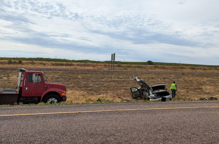 Crash on I-86 near American Falls