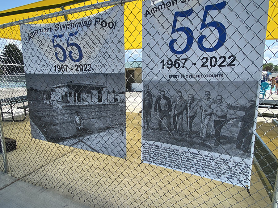 banners outside ammon pool