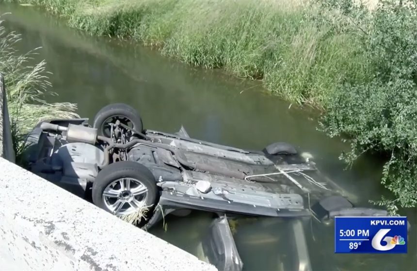 car in canal