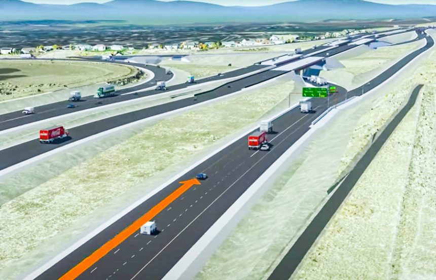 I-15, I-86 interchange rendering