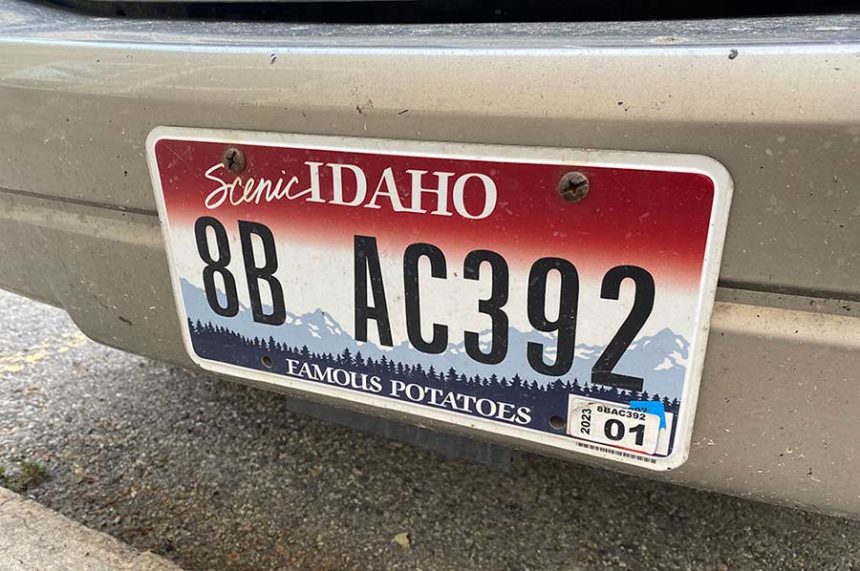 idaho license plate