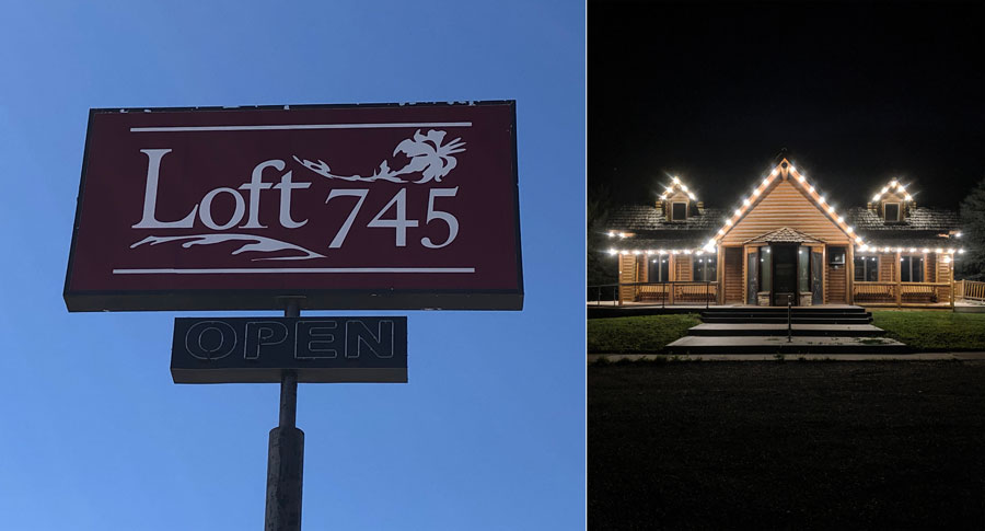 loft sign and storefront