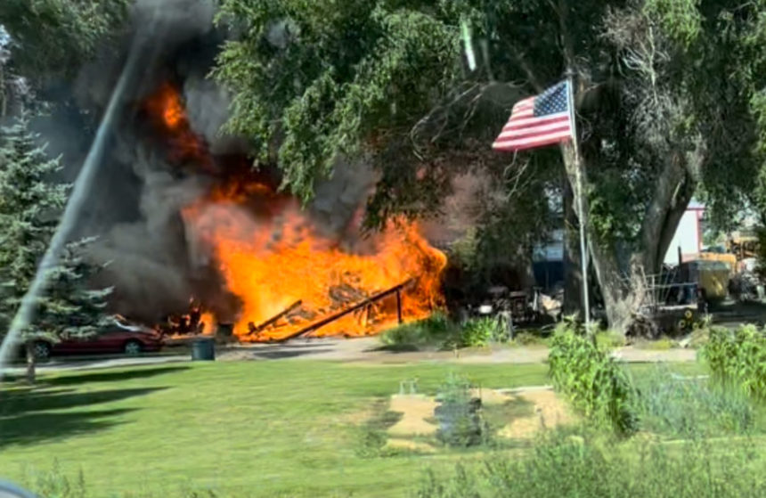 Fire in American Falls, courtesy Brent Johns