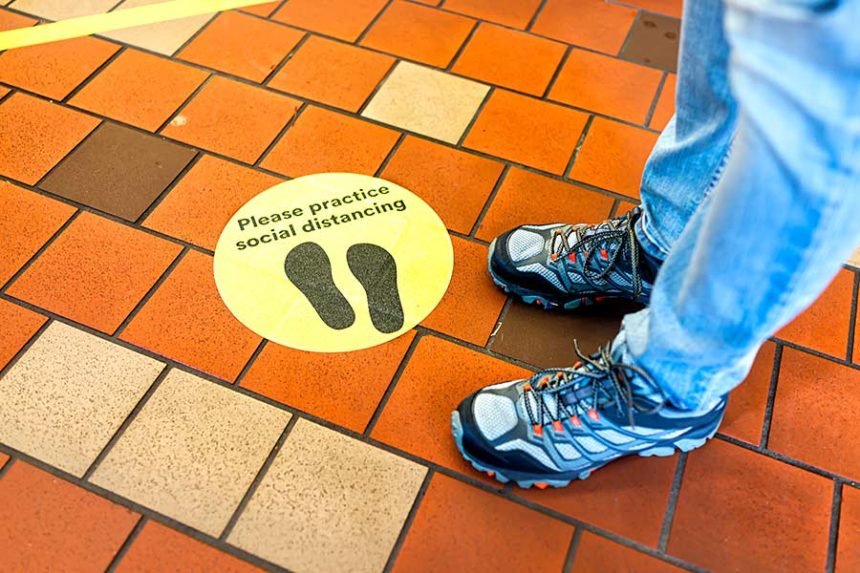 social distancing sign