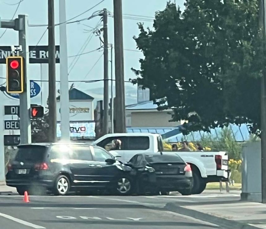 three vehicle collision