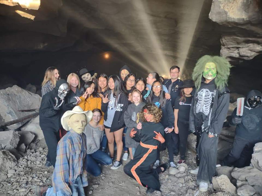 everyone at the caves