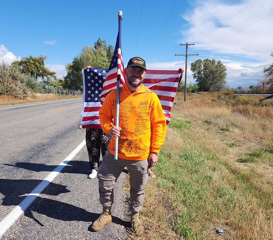 Local veteran and suicide survivor walks 22 miles to raise awareness - Vimarsana News
