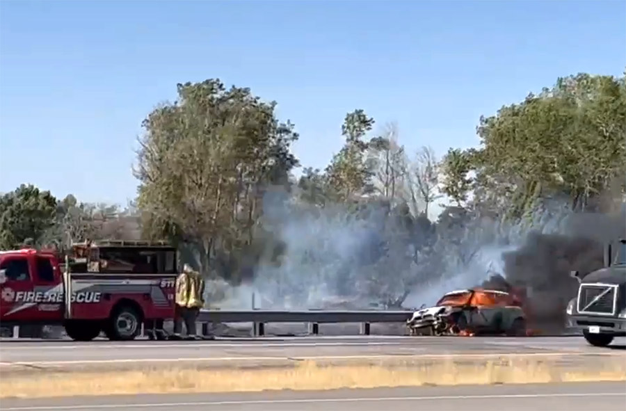 Car catches fire on I15 near Shelley East Idaho News