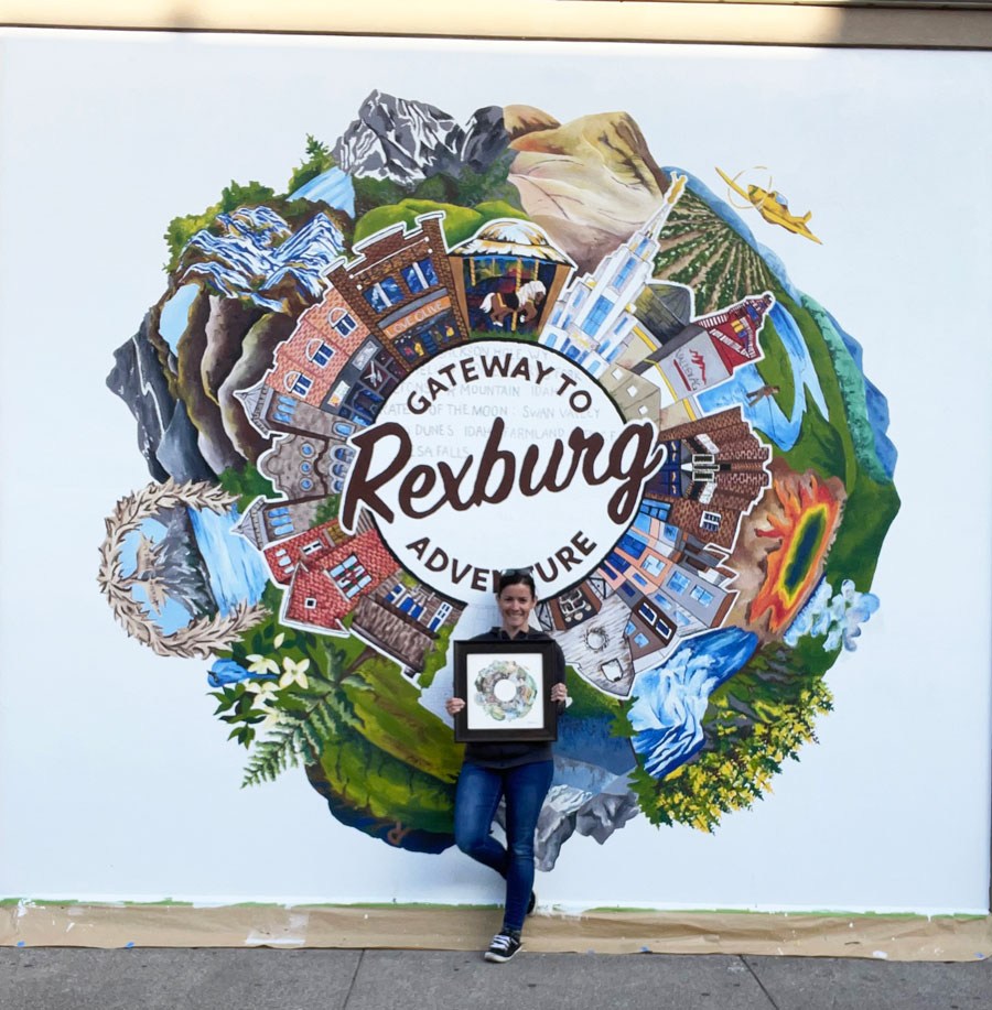 Unlikely artist wins mural contest, paints local landmarks in downtown Rexburg - Vimarsana News