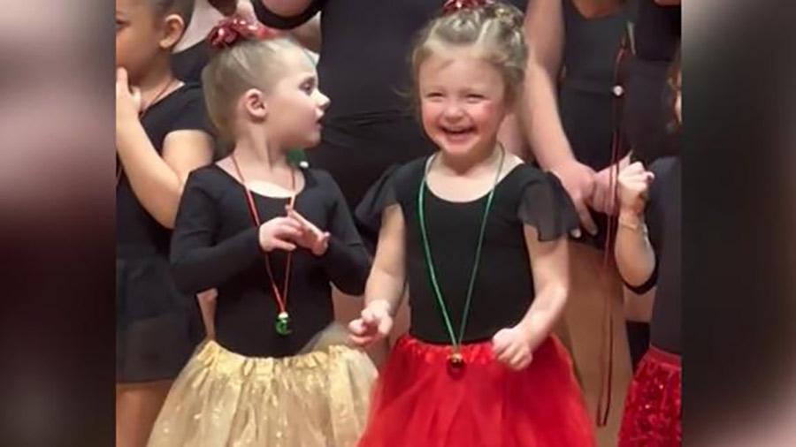 WATCH See moment 3yearold realizes her family are in dance recital
