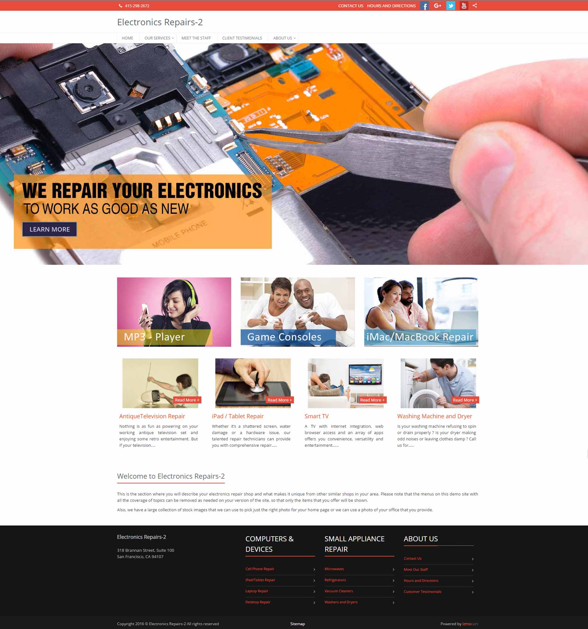 Electronics Repair Service Website In 15 Minutes