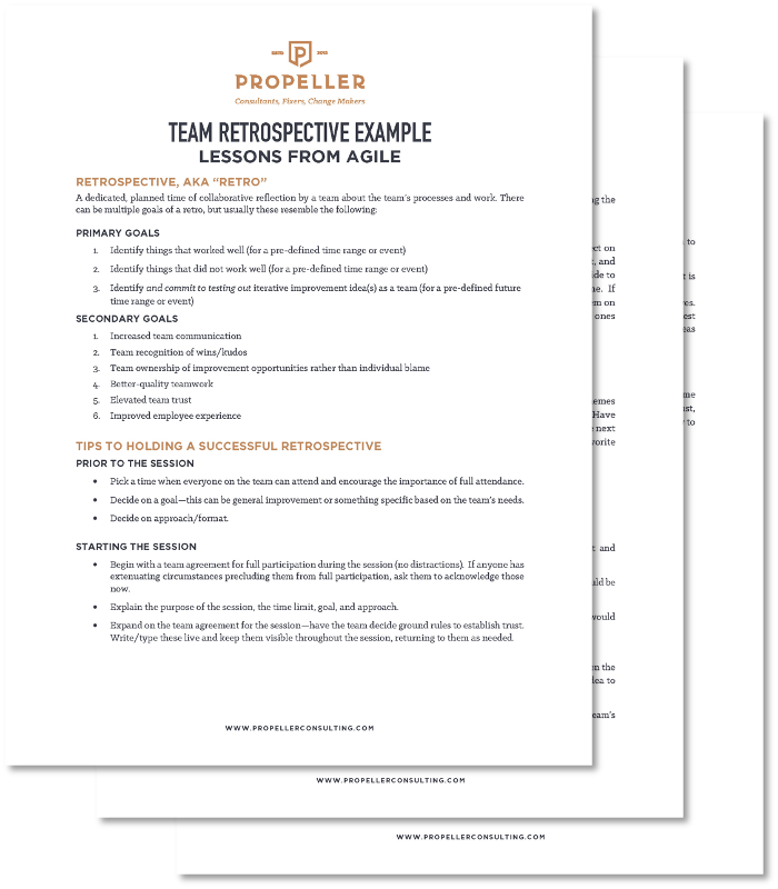 Propeller Team Retrospective Guide Propeller Team Retrospective Guide