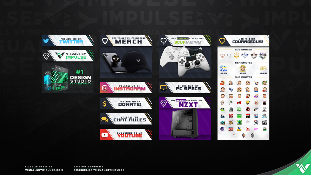 CouRageJD Twitch Panel Design
