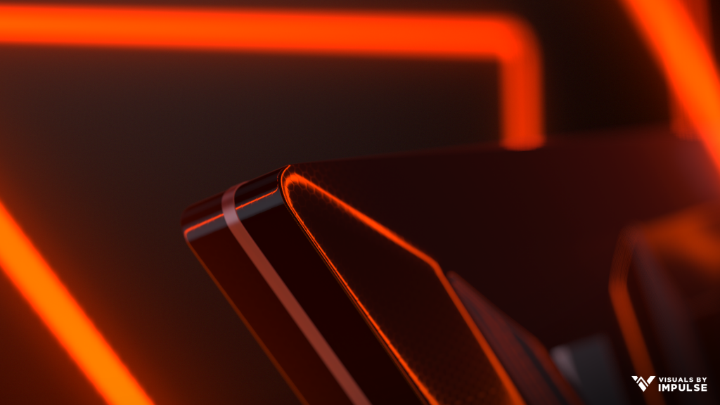 Close Up 3D Model in Black Orange