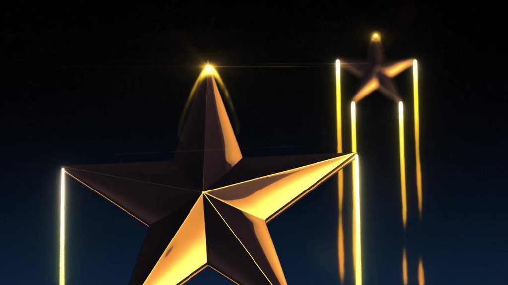 Shooting Stars over Night Sky