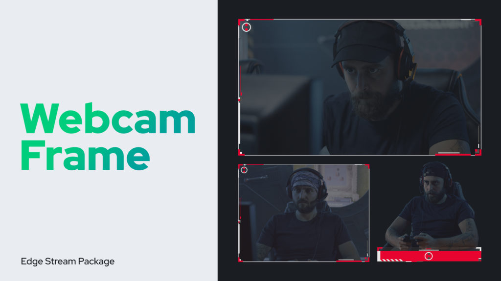 Three Streamer Webcam Frame Examples in different sizes