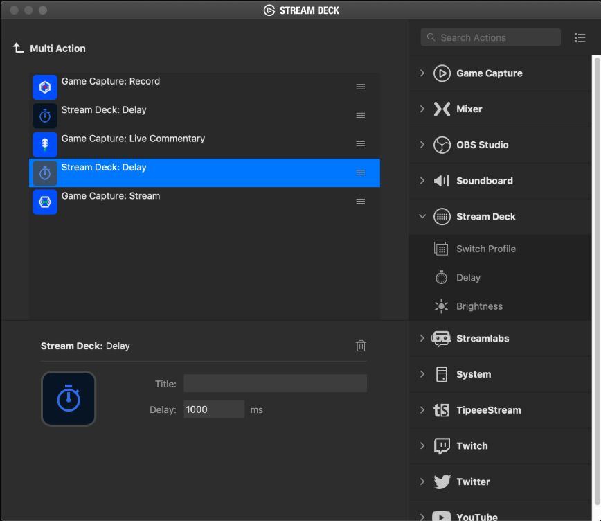 Elgato Stream Deck Multi Action Window Example