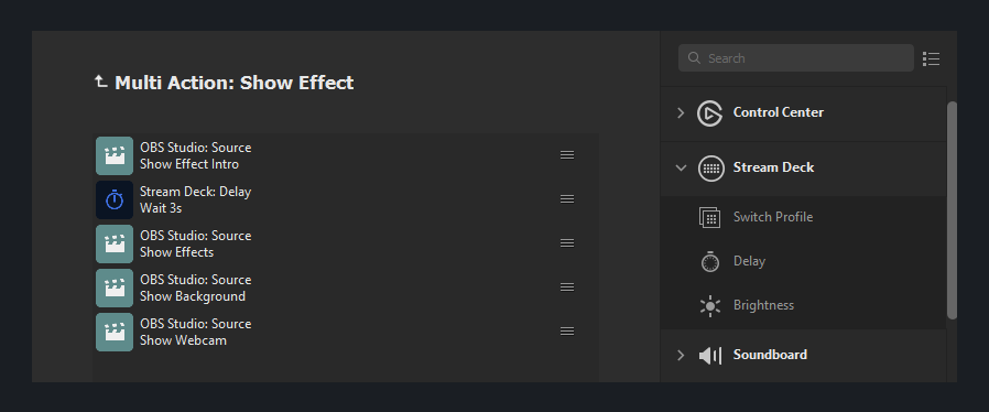 Multi Action Timeline Example For Effects