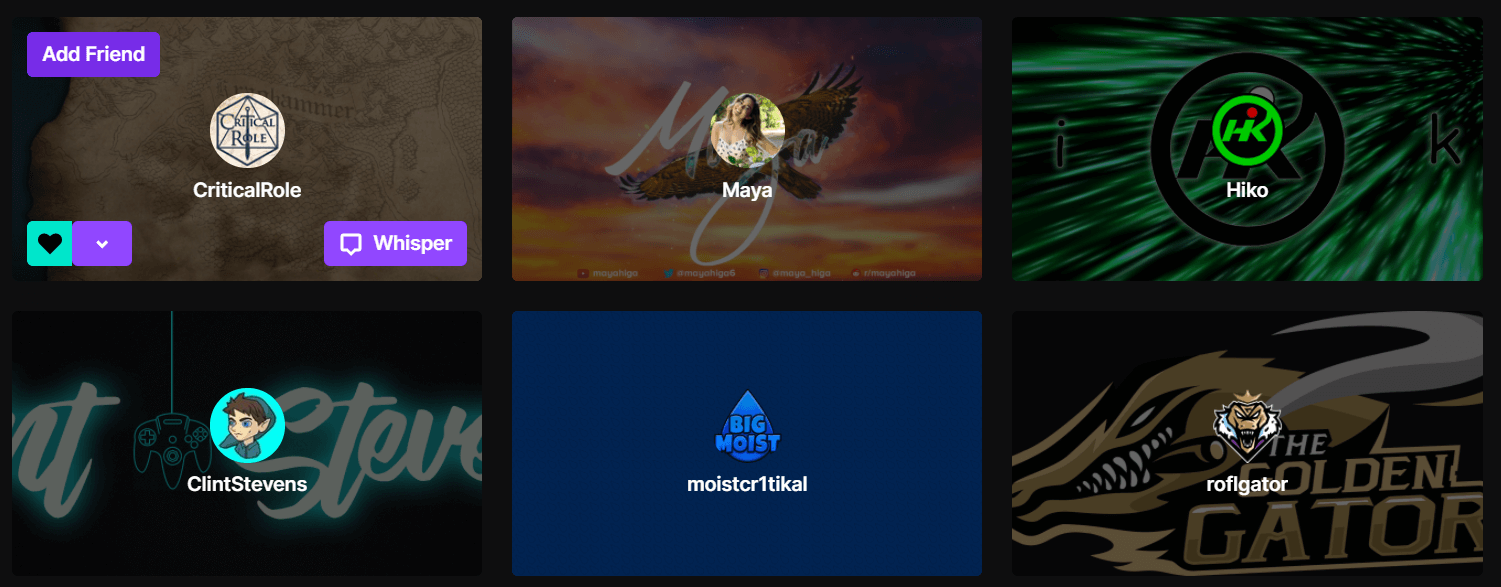 Twitch Following Feed Example