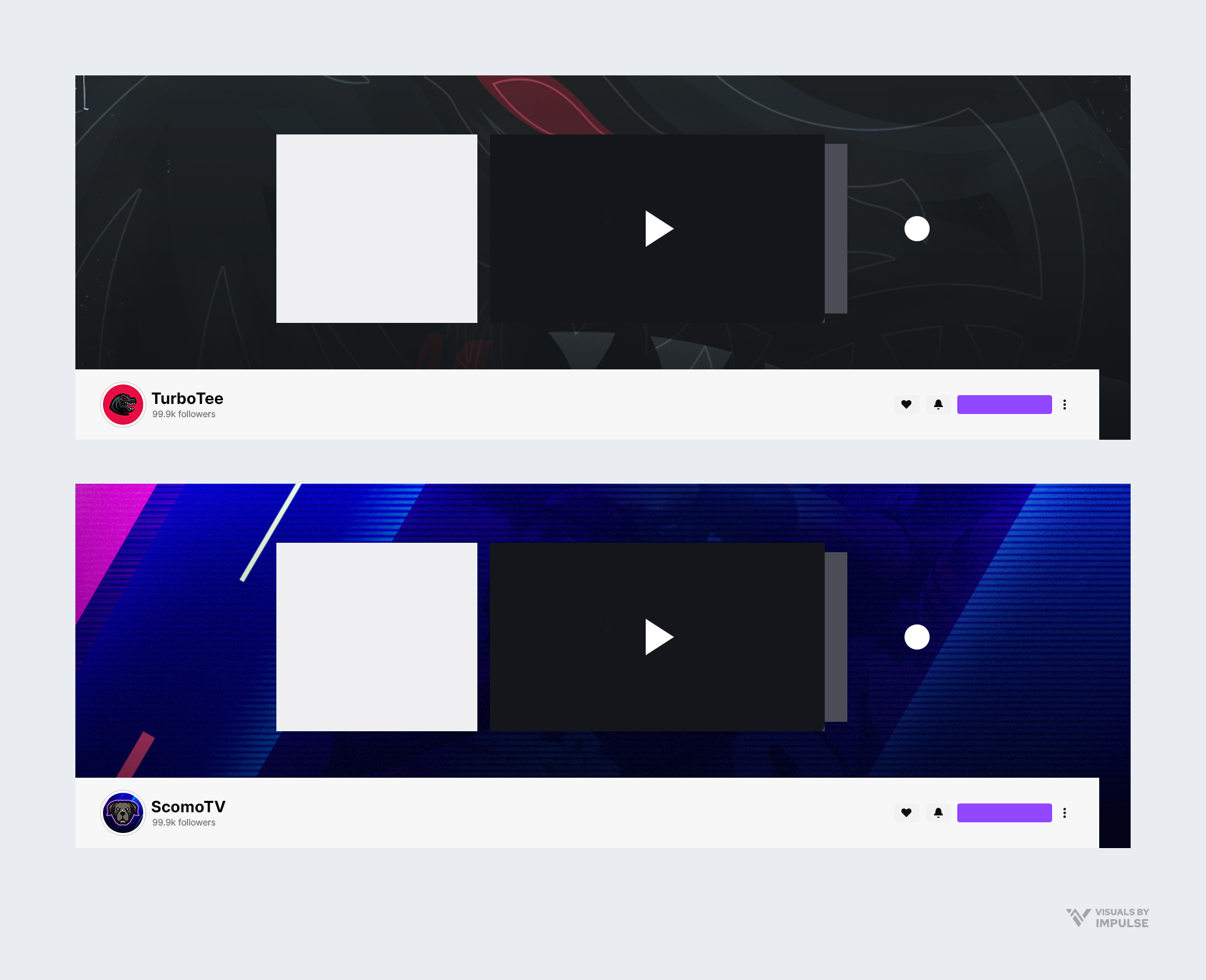 two example twitch profile banners
