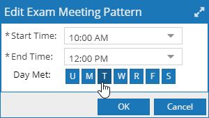 Exams_AddExamMeetingPattern