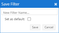 Saved Filter Name