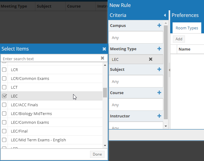 Preferences_SelectCriteria