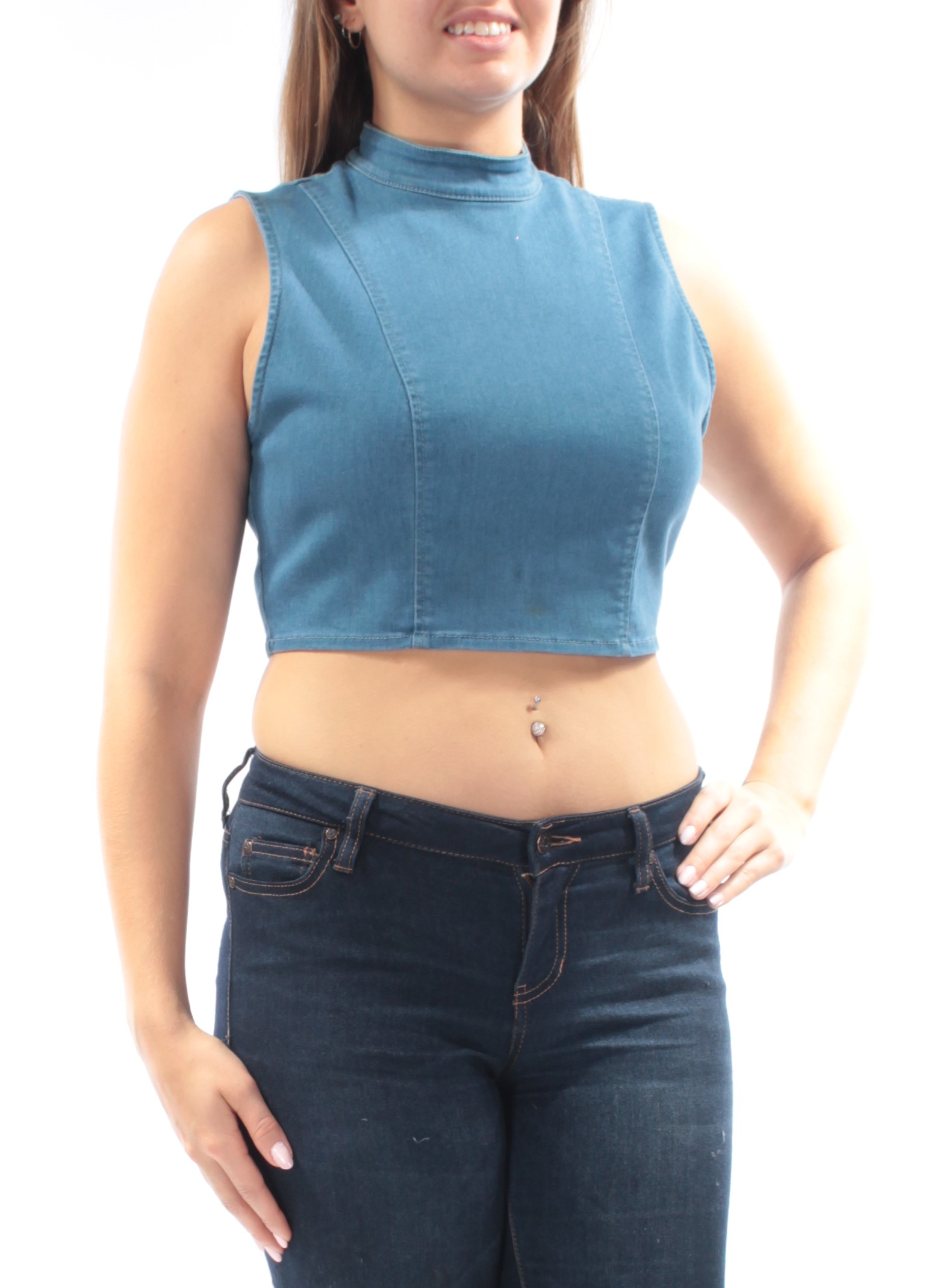 blue bra top