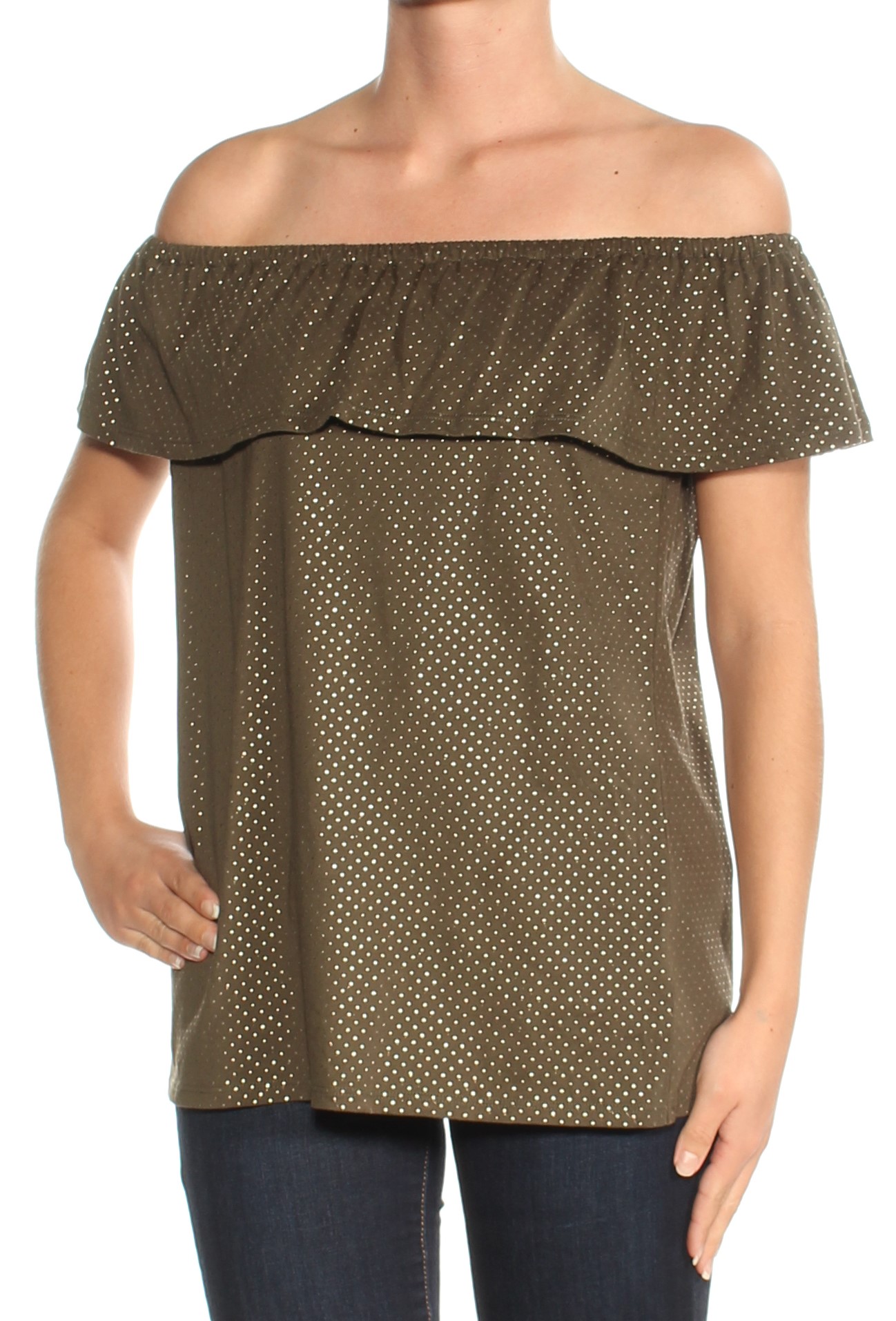 michael kors polka dot top