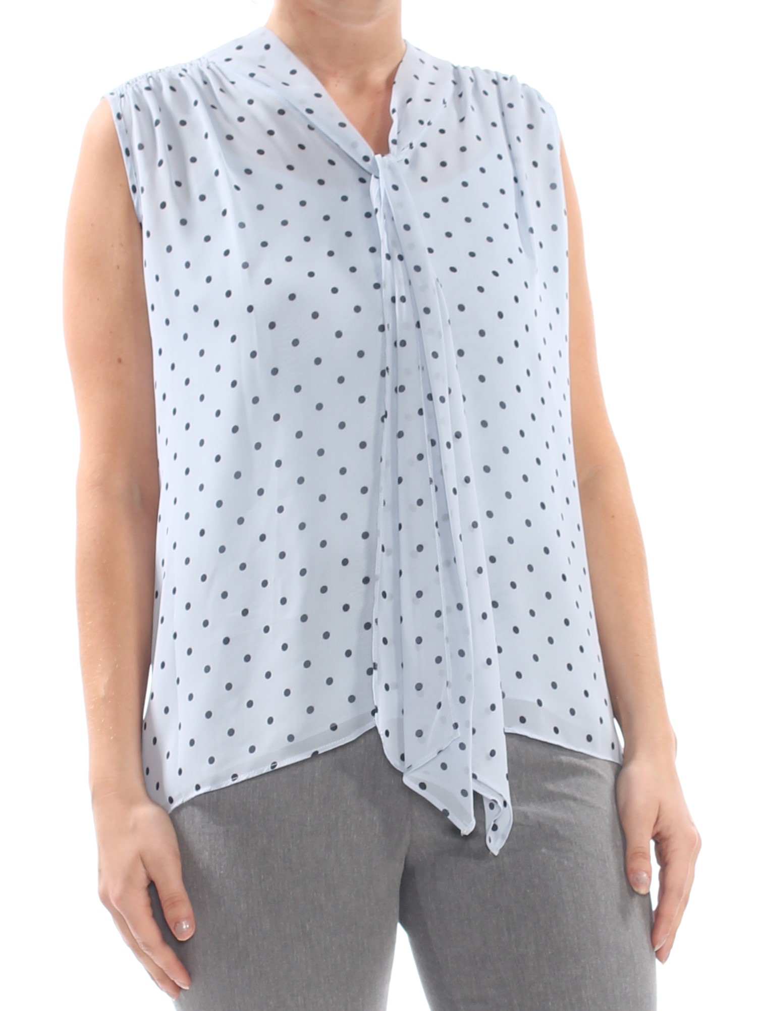 vince camuto polka dot blouse