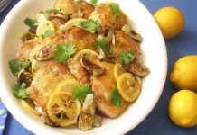 KitchenWise: Serve baked chicken thighs with lemon pickles
