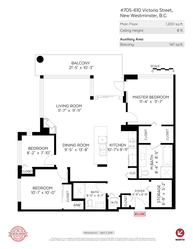 705 610 Victoria Street, New Westminster, BC, V3M 0A5 R2356448