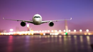 Generic Jet landing at airport