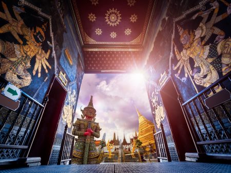 Wat Pra Kaew gate Grand palace, included in tours offered by Asia Vacation Group