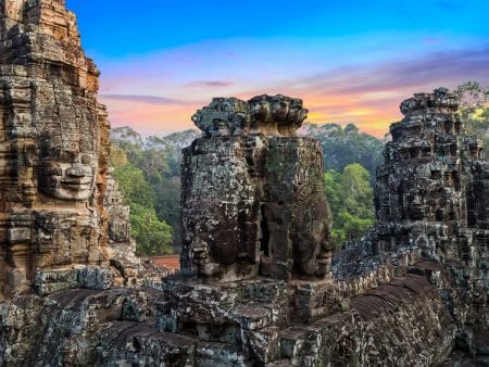 Bayon Temple in Siem Reap, Cambodia, offered in a tour with Asia Vacation Group
