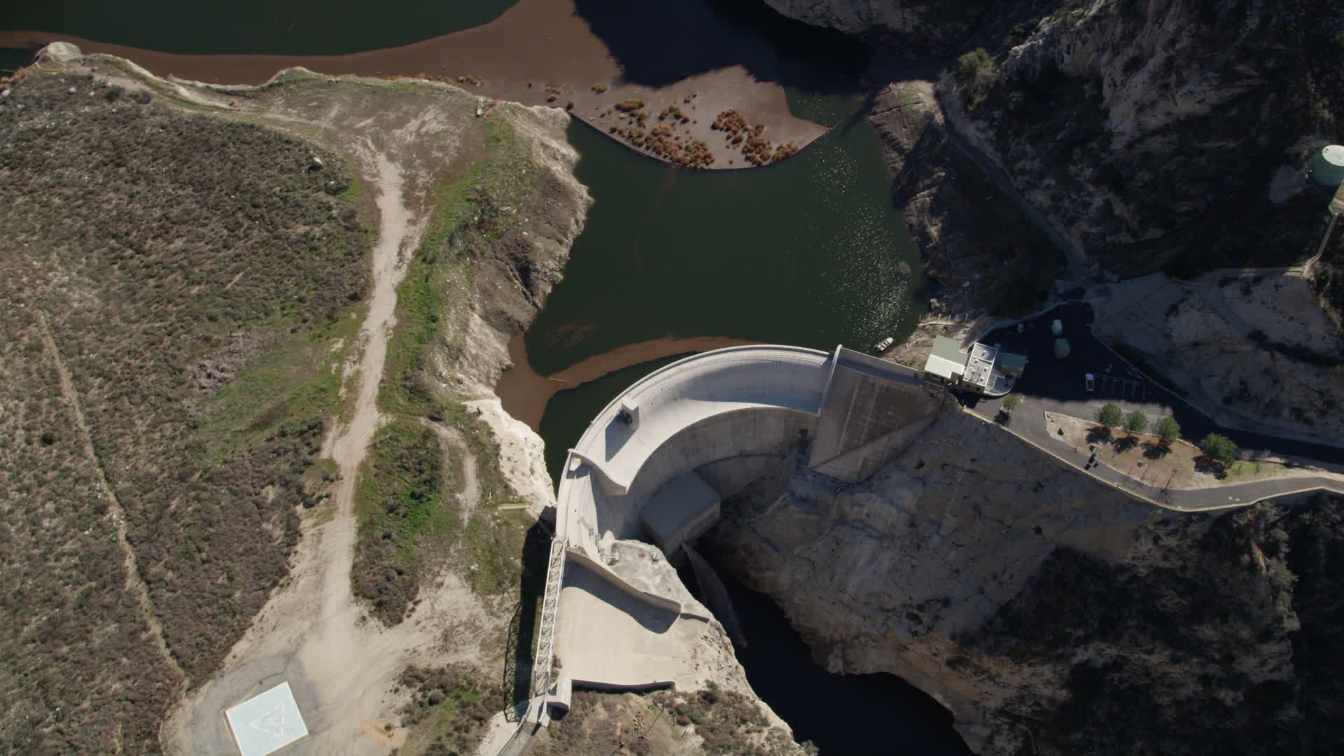 Big Tujunga Dam, San Gabriel Mountains Aerial Stock Footage 1 Video