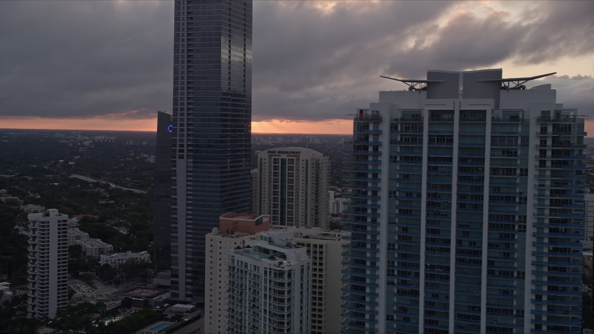 5K stock footage aerial video flyby Four Seasons Hotel and ...