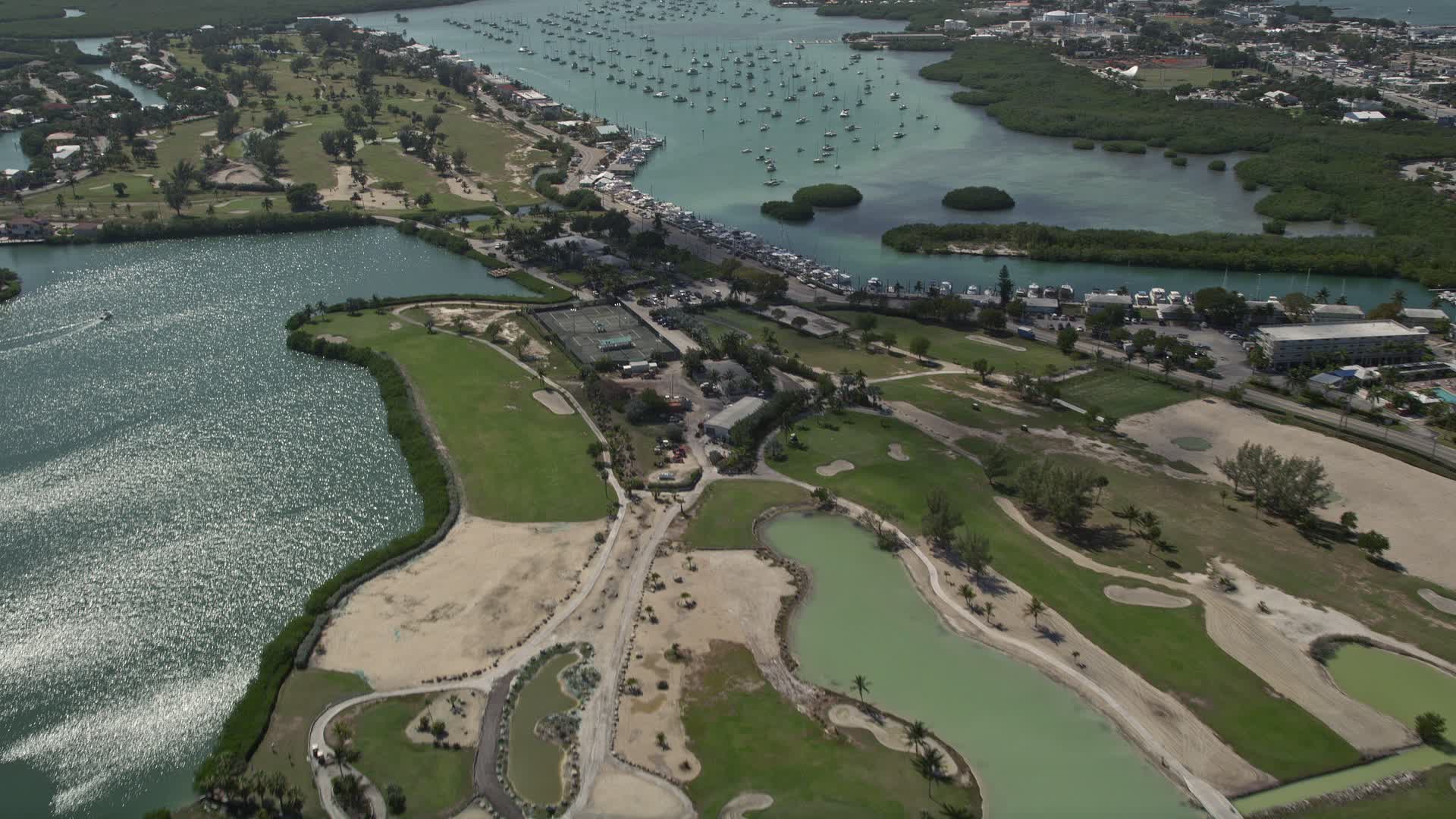 5K Stock Footage Aerial Video Fly Over Sombrero Country Club Approach 
