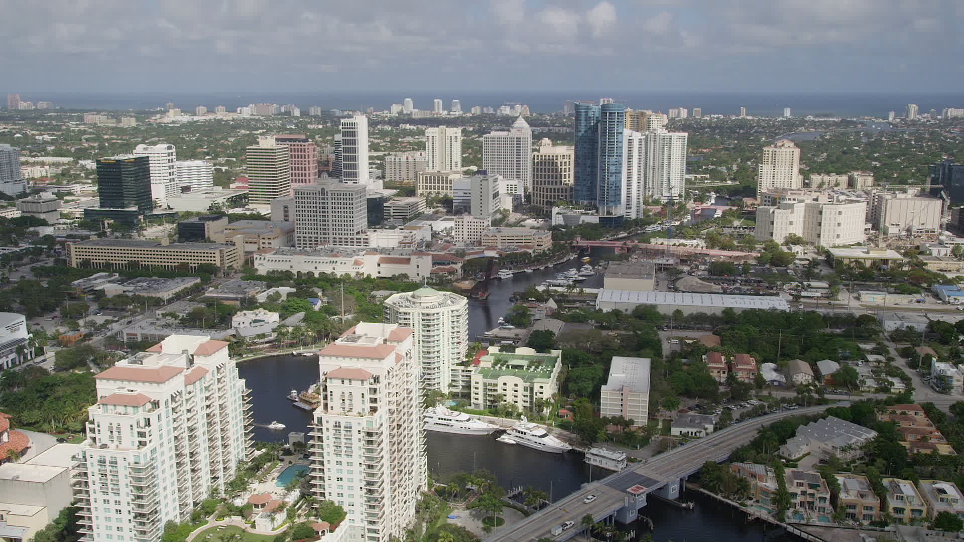 5K stock footage aerial video of flying over the New River and Downtown