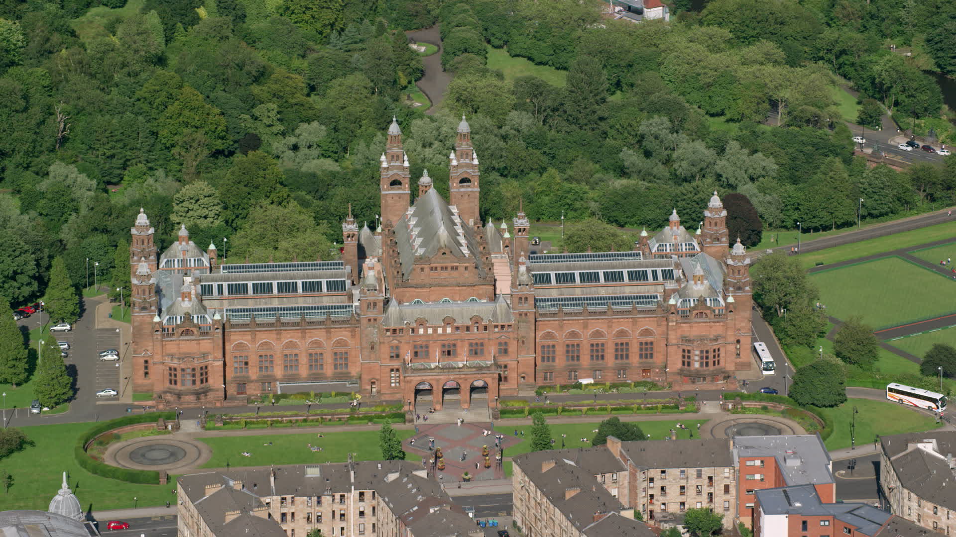 Kelvingrove Art Gallery and Museum, Glasgow Aerial Stock Photos 5