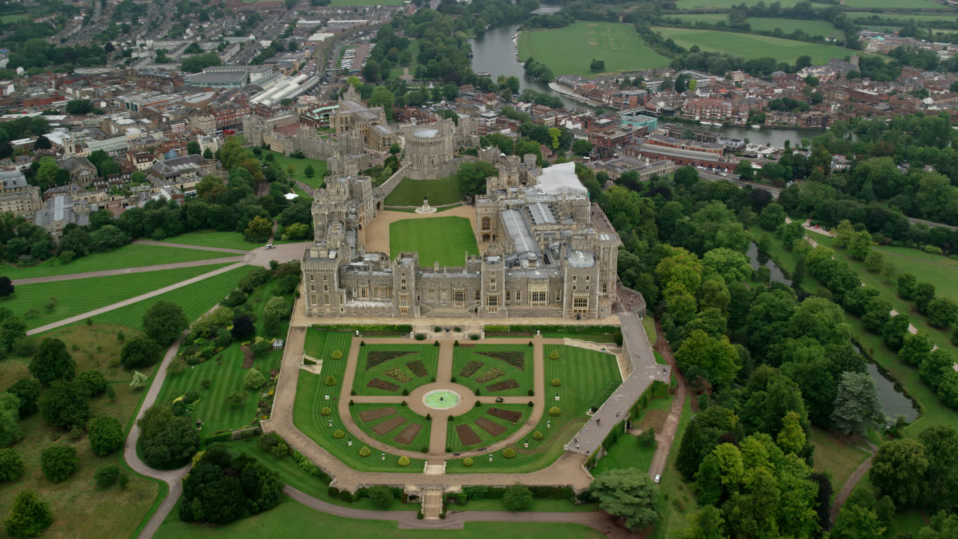 Aerial View Of Windsor Castle