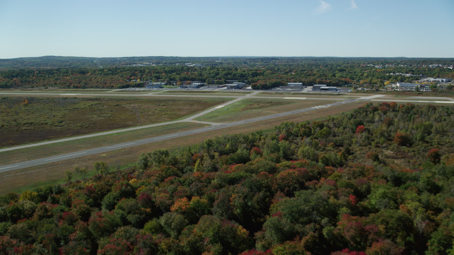 Norwood Memorial Airport, Massachusetts Aerial Stock Footage 5 Videos