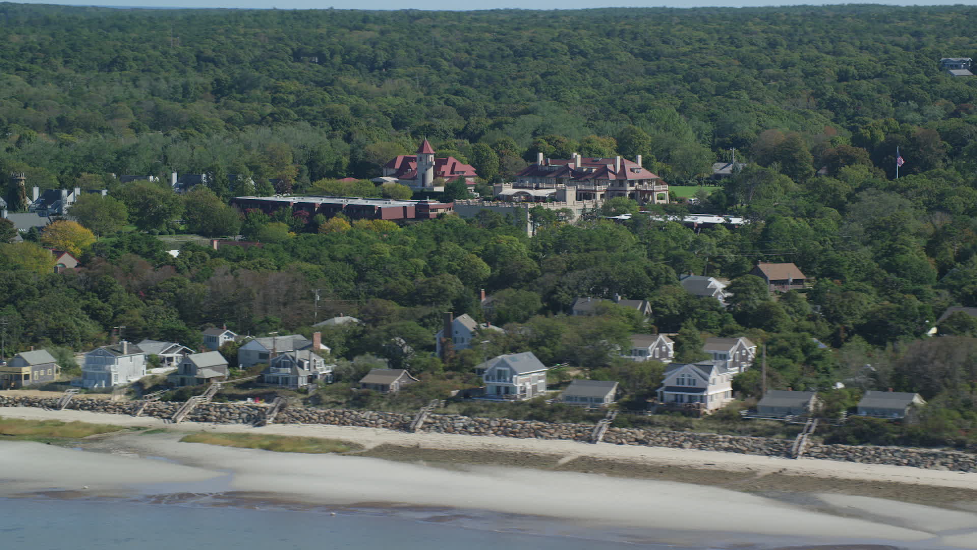 6K stock footage aerial video flying by Nickerson Mansion ...