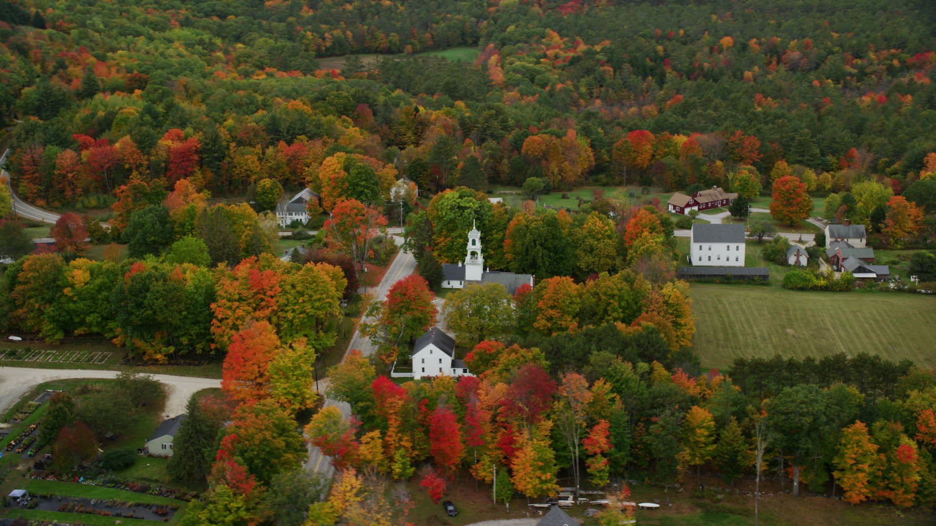 6K stock footage aerial video orbiting ster Congregational Church