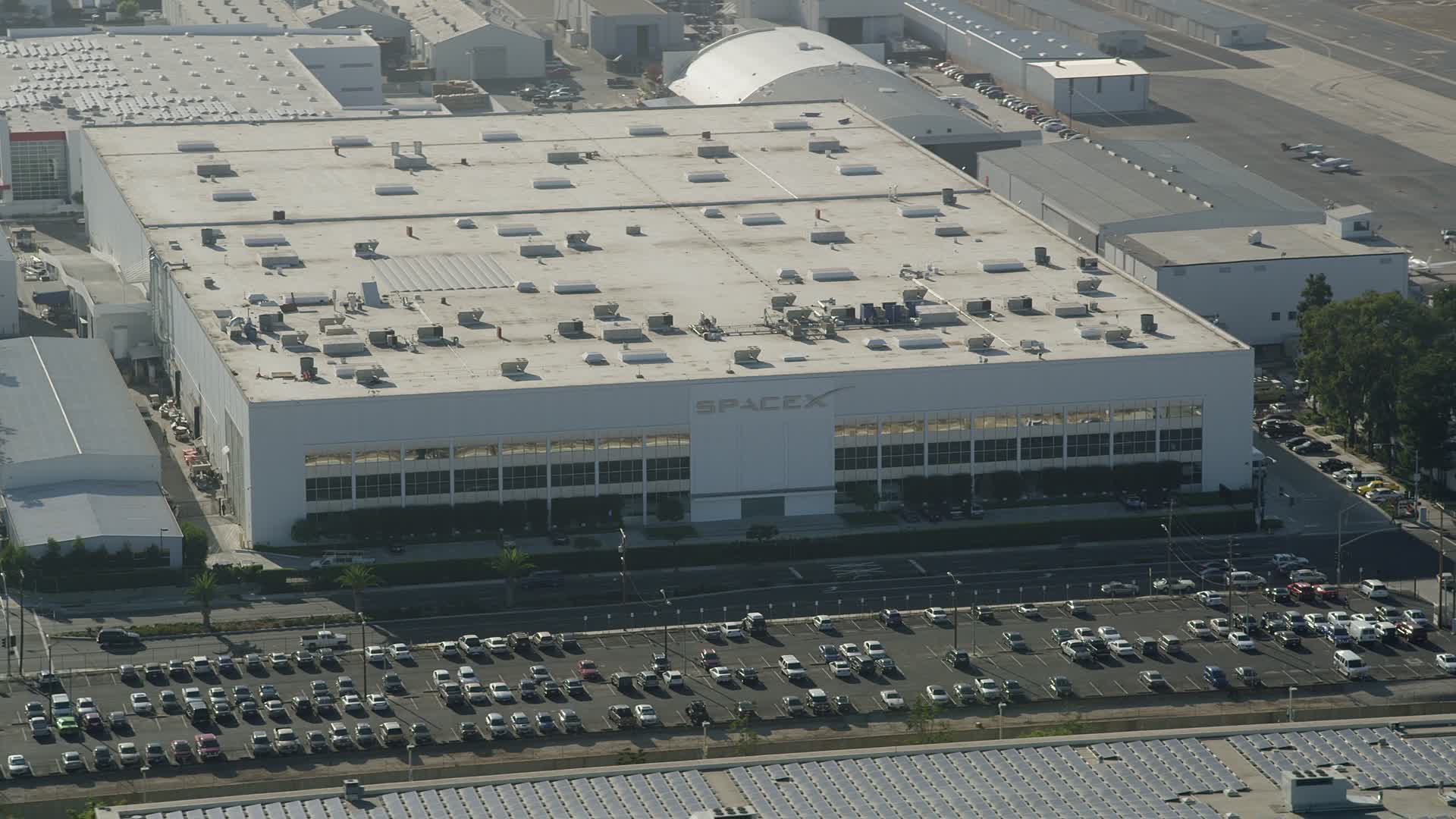 5k Stock Footage Aerial Video Of Spacex Office Building In Hawthorne California Aerial Stock Footage Ax68 191 Axiom Images