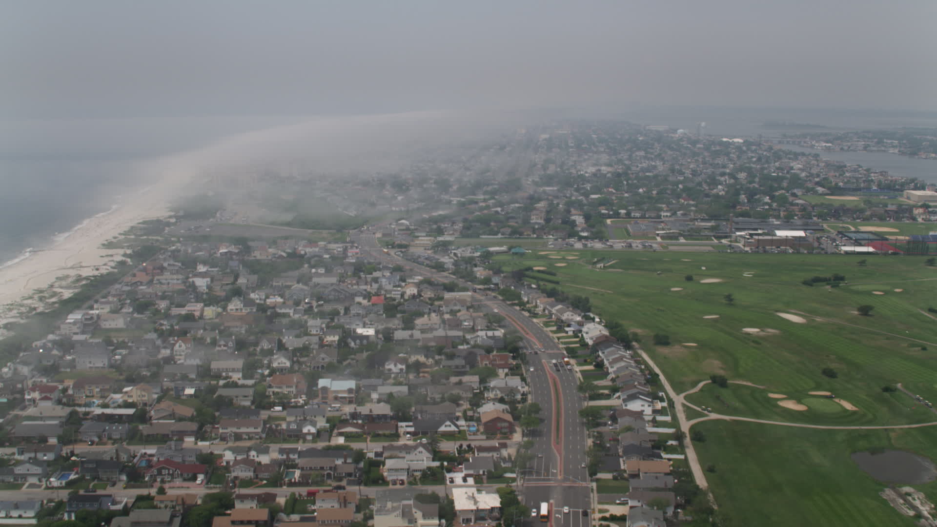 5K stock footage aerial video tilting from Lido Boulevard to reveal
