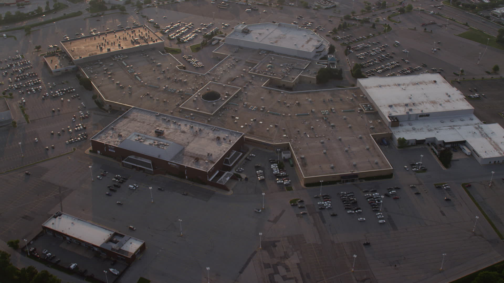5K stock footage aerial video approaching Security Square Mall at
