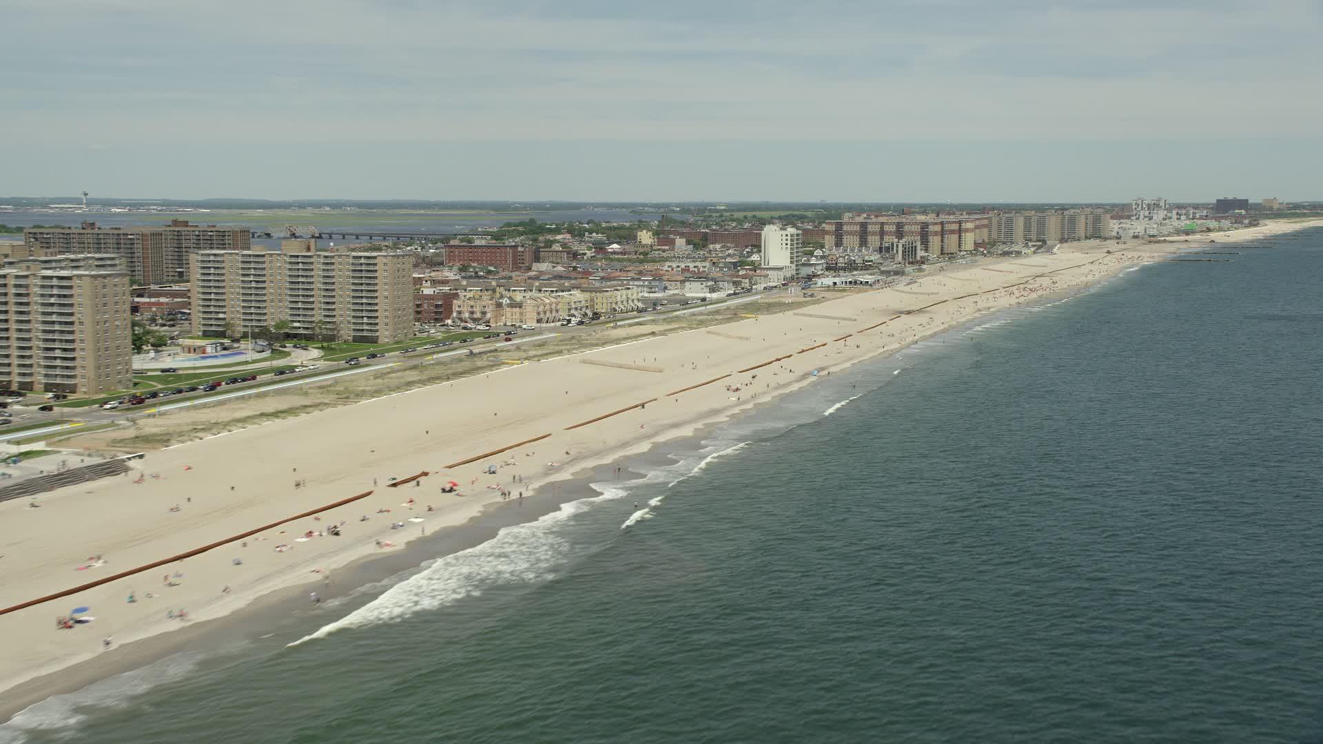 Rockaway Beach, New York Aerial Stock Footage 2 Videos Axiom Images