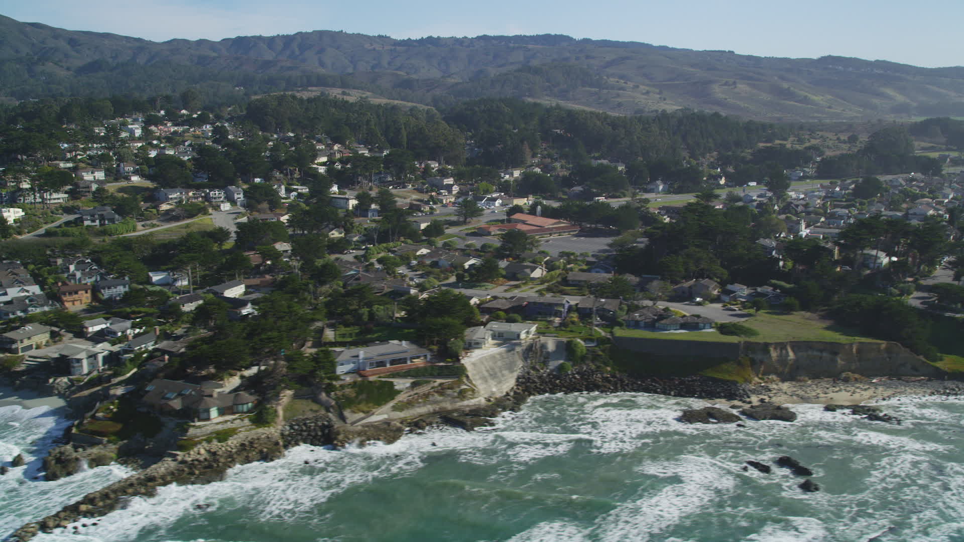 Moss Beach, San Francisco Peninsula Aerial Stock Footage and Photos 1