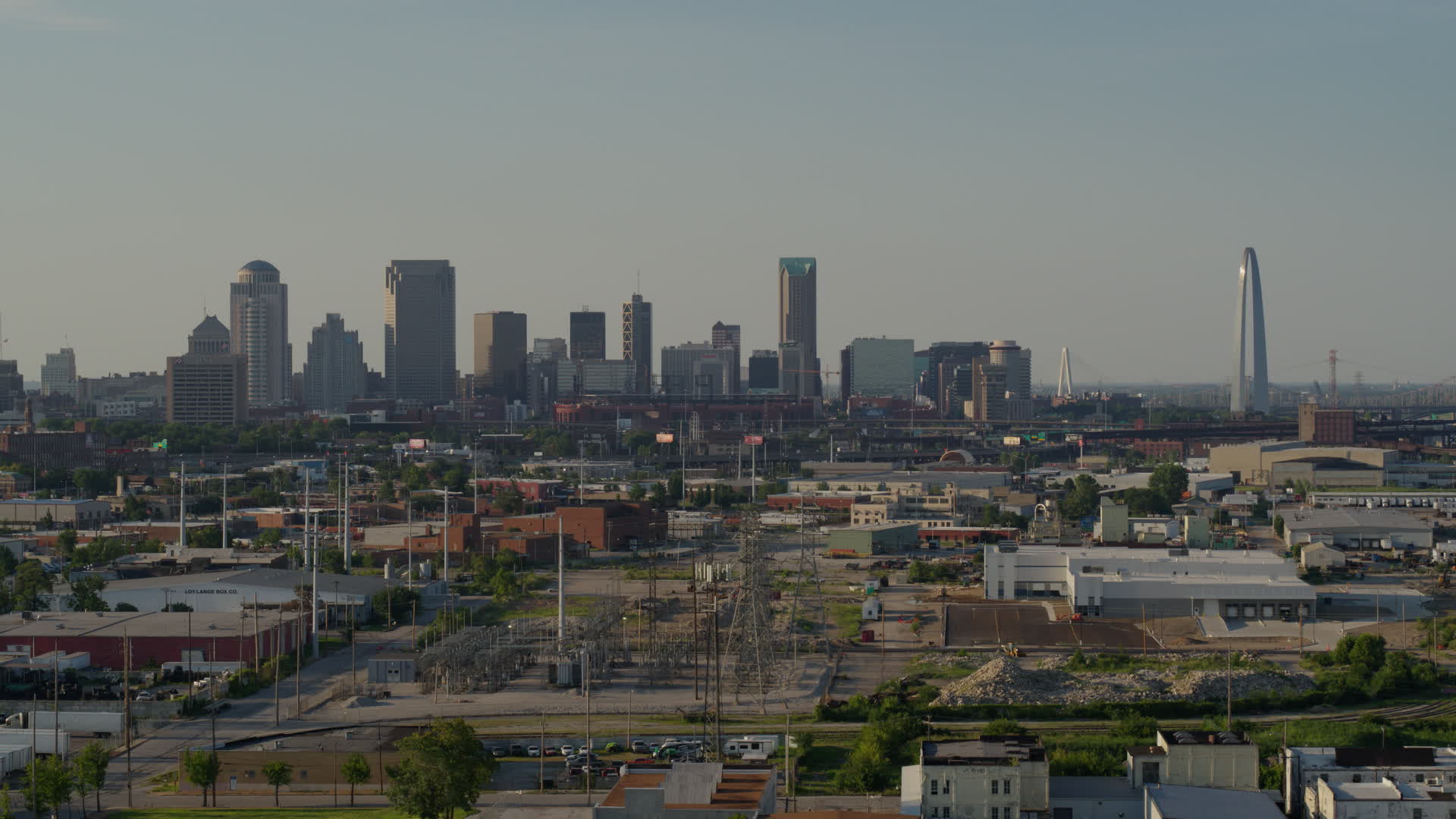 5.7K stock footage aerial video a wide view of the city's ...